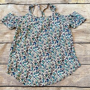 NWT Cinnamon Girl Cold Shoulder Top Ladies XXS